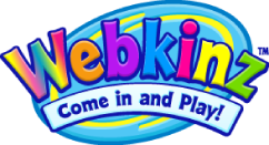 Webkinz logo, "Webkinz" "Come in and Play!"